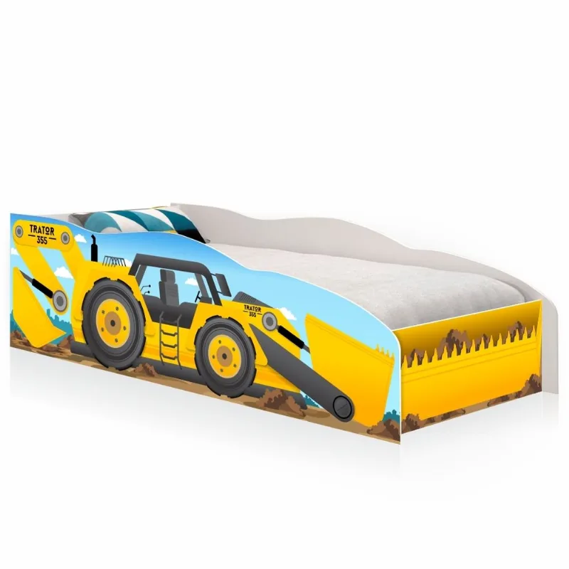 Cama Infantil Premium Kids Tractor Amarelo com Colchão