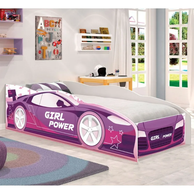Cama Infantil Premium Kids Carro Garota Poderosa