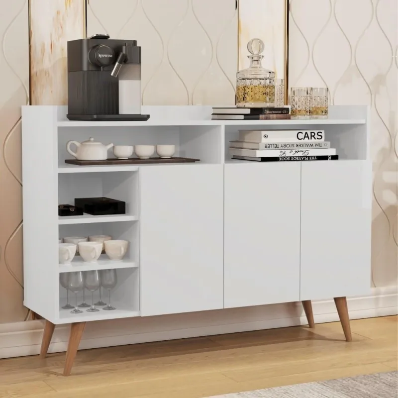 Buffet 3 Portas Retrô Markab Branco - OUTRAS