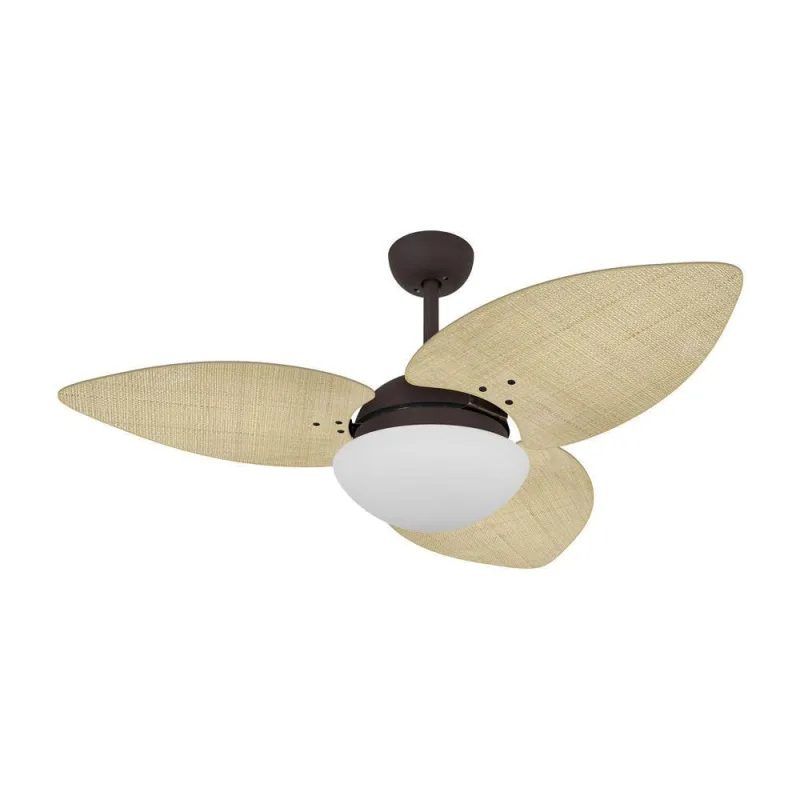 Ventilador De Teto Marrom Texturizado 3 Pás 220v - Volare