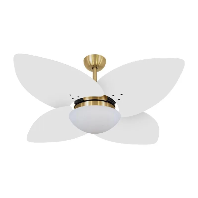 Ventilador De Teto Dormamu Dourado 4 Pás Branco 220V - OUTRAS