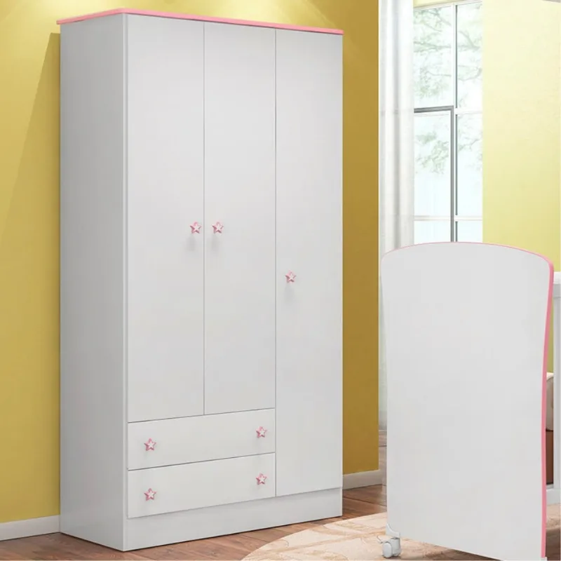 Guarda Roupa Tunisia Branco Rosa