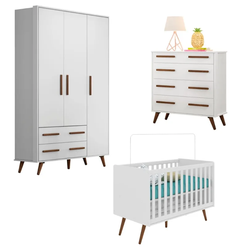 Conjunto Quarto Infantil Maple Branco