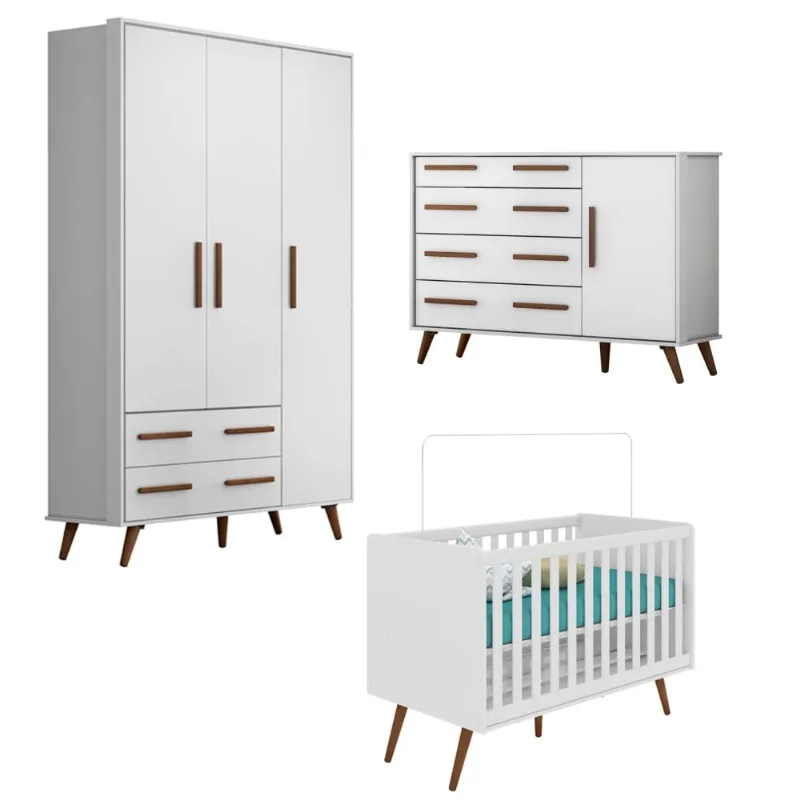 Conjunto Quarto Infantil Lara Branco
