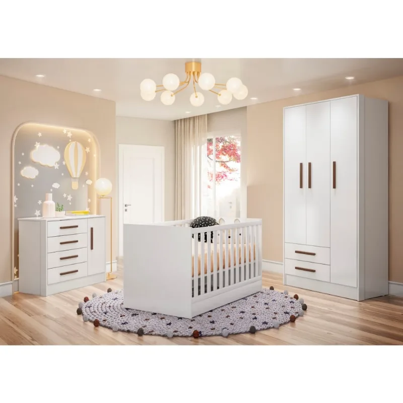 Conjunto Quarto Infantil Leonard Branco