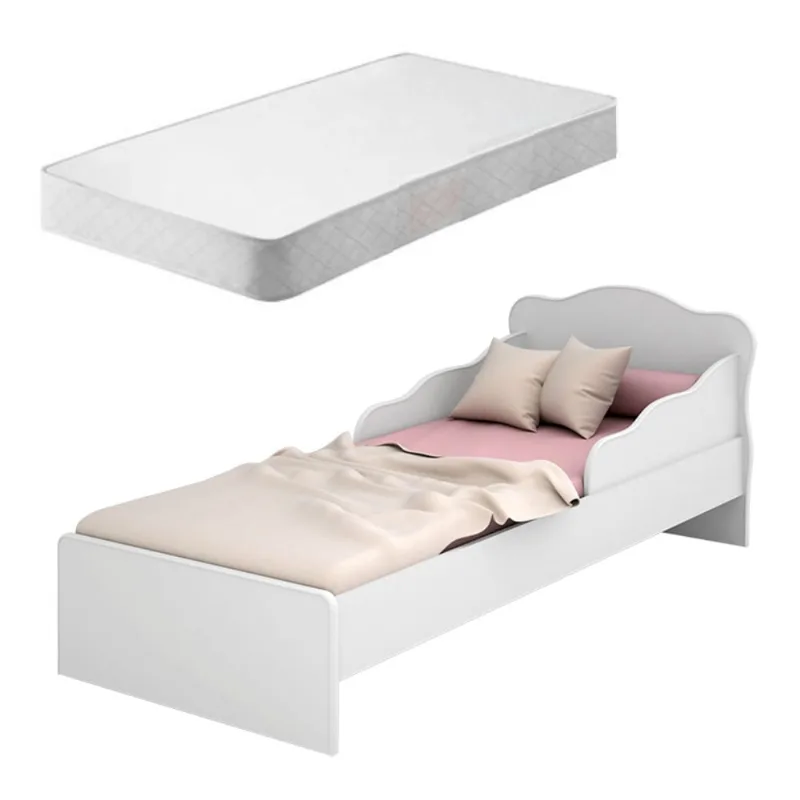 Cama Infantil Villae Branco com Colchão