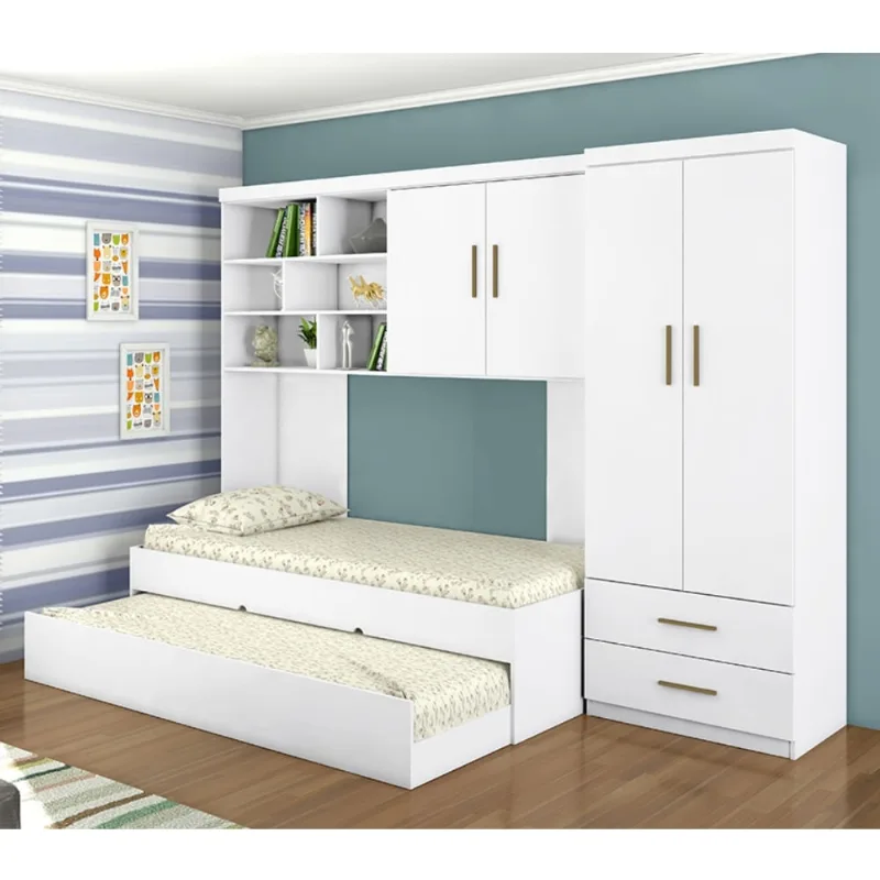 Conjunto Quarto Infantil Maísa Branco com Colchões