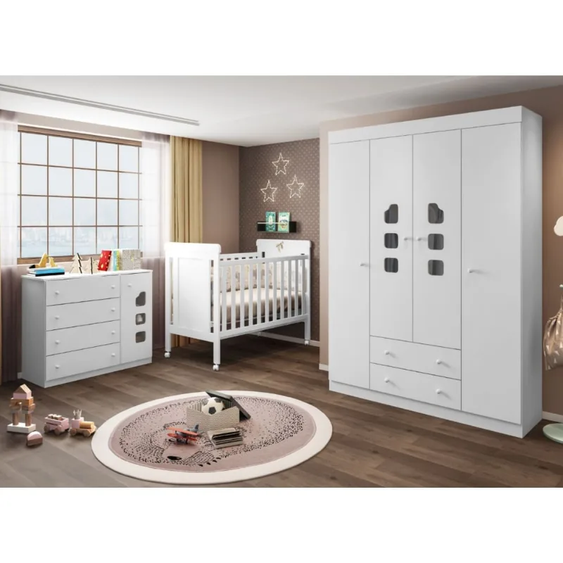 Conjunto Quarto Infantil Yuri Branco