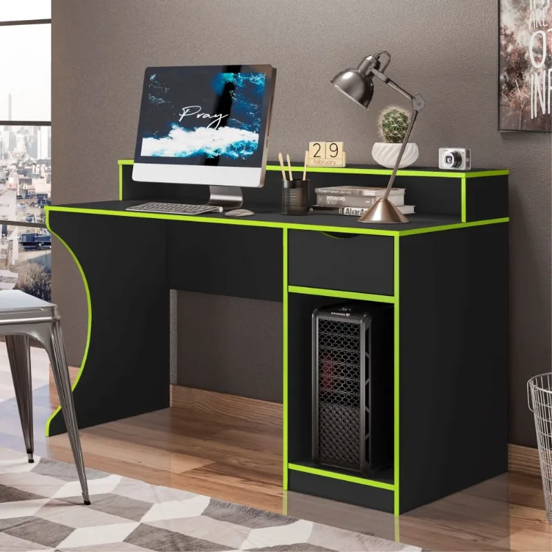 Mesa Gamer Violet Preto Verde