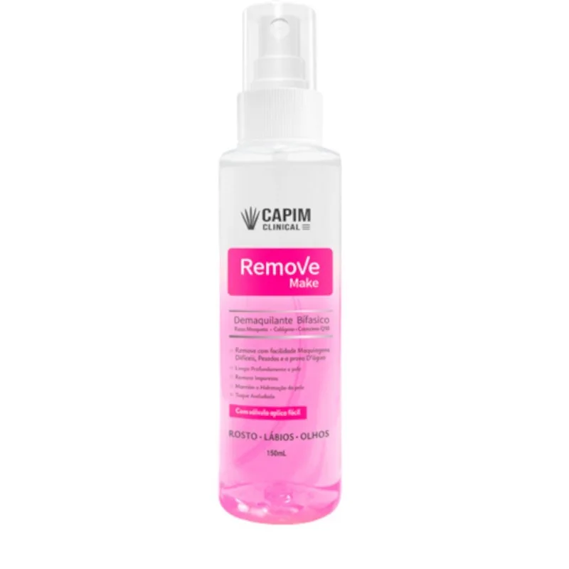 Demaquilante Bifásico Rosa Mosqueta Capim Limão Remove Make Q10 120ml (MP)