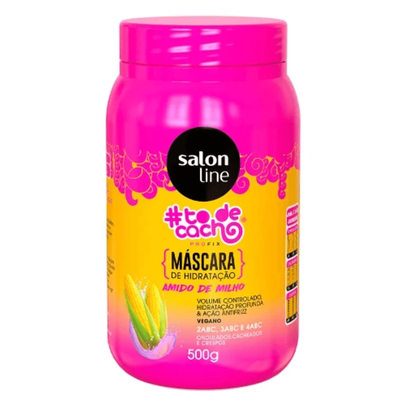 MASCARA CAPILAR SALON LINE #TODECACHO AMIDO DE MILHO 500G