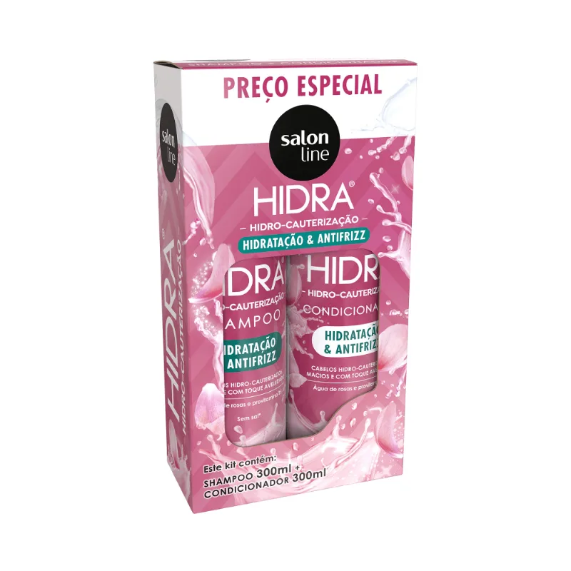 KIT SALON LINE HIDRA HIDRO-CAUTERIZAÇAO SHAMPOO+CONDICIONADOR 300ML
