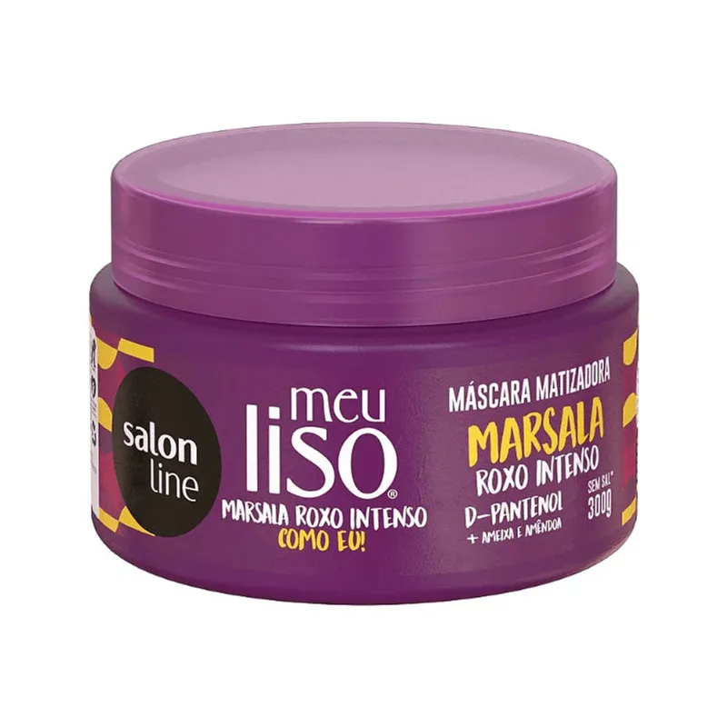 MASCARA CAPILAR SALON LINE MEU LISO MATIZADOR MARSALA 300G