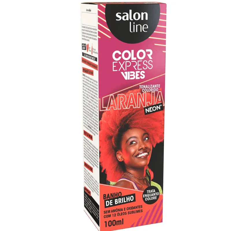 Kit Tonalizante Color Express Vibes Salon Line Laranja Neon 100ml - Salon Line