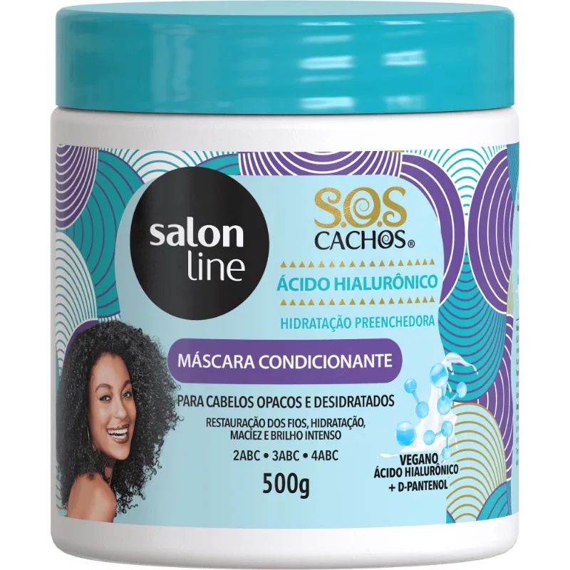 Máscara Condicionante Salon Line S.O.S Cachos Ácido Hialurônico 500g