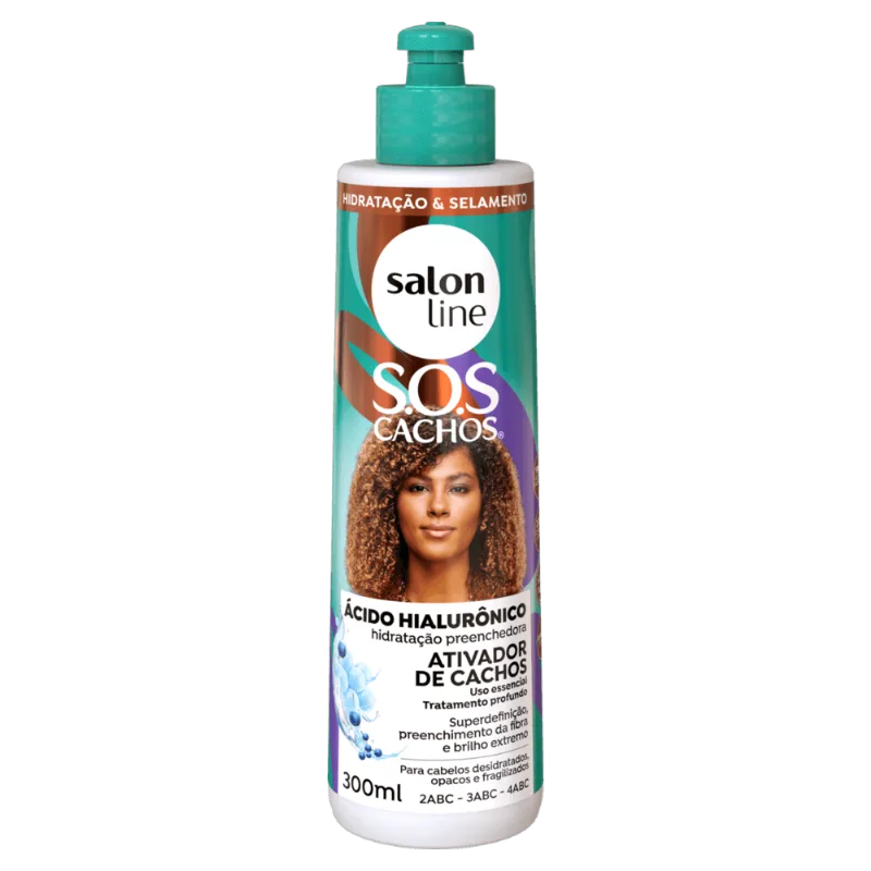 Ativador de Cachos Salon Line S.O.S Cachos Ácido Hialurônico Frasco 300ml - Salon Line