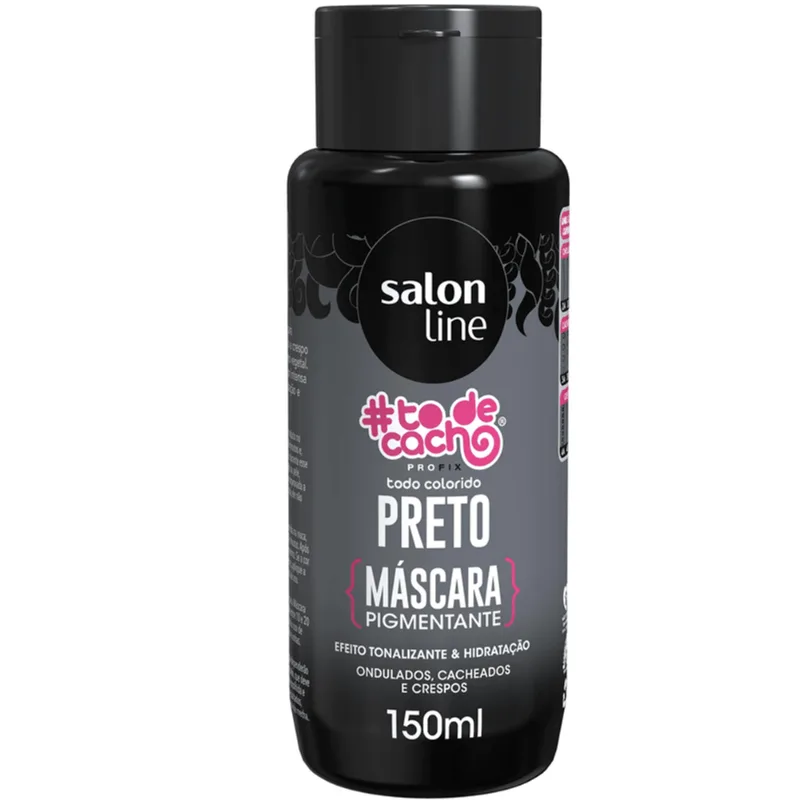 Máscara Pigmentante Salon Line Tô De Cacho Preto 150ml