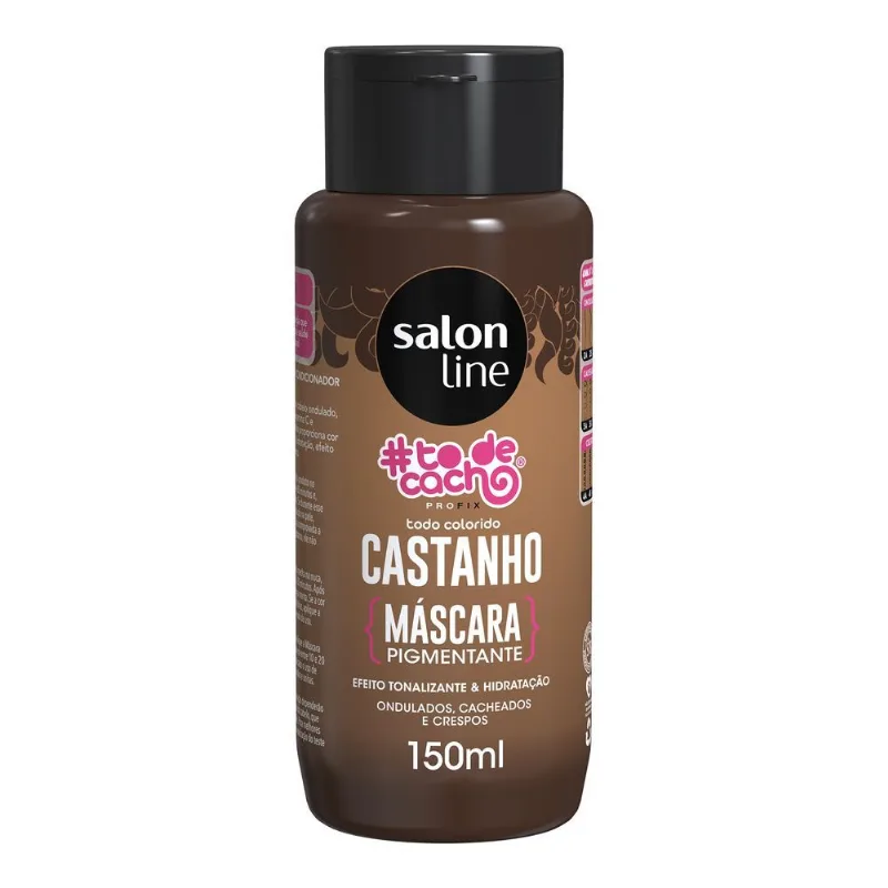Máscara Pigmentante Salon Line Tô De Cacho Castanho 150ml