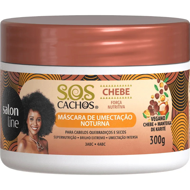 MASCR CAB SALON-L 300G Máscara De Umectação Noturna Salon Line S.O.S Cachos Chebe 300g - Salon Line