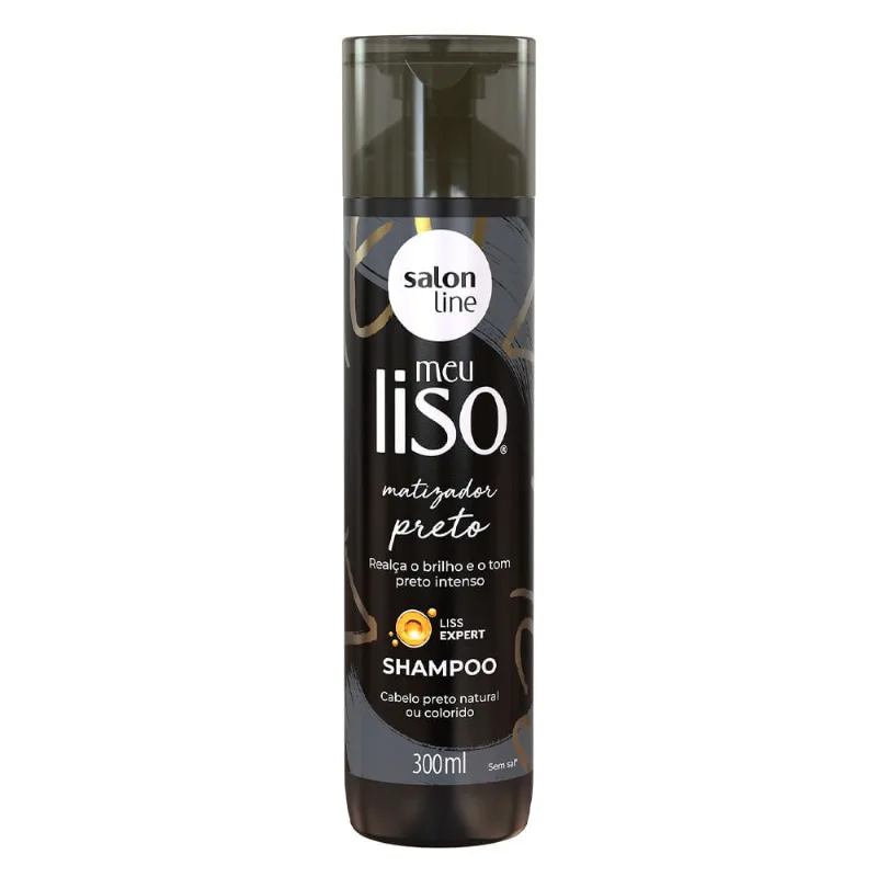 Shampoo Salon Line Meu Liso Matizador Preto 300ml