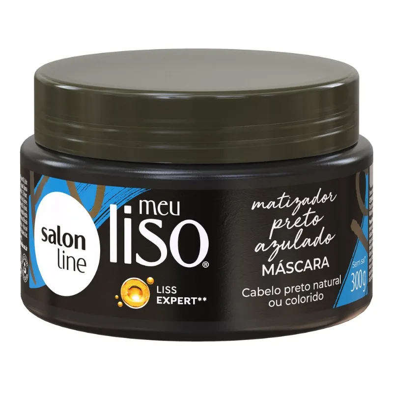 Máscara Capilar Salon Line Meu Liso Matizadora Preto Azula 300g