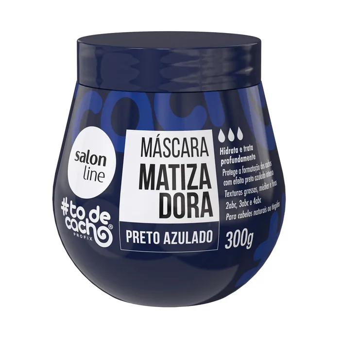 Máscara Capilar Matizadora Salon Line #To De Cacho Preto Azulado 300g - Salon Line - Máscara Para Cabelo