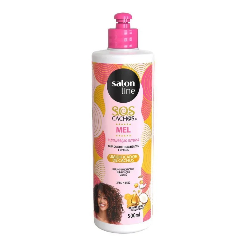 Umidificador De Cachos Salon Line SOS Cachos Mel 500ml