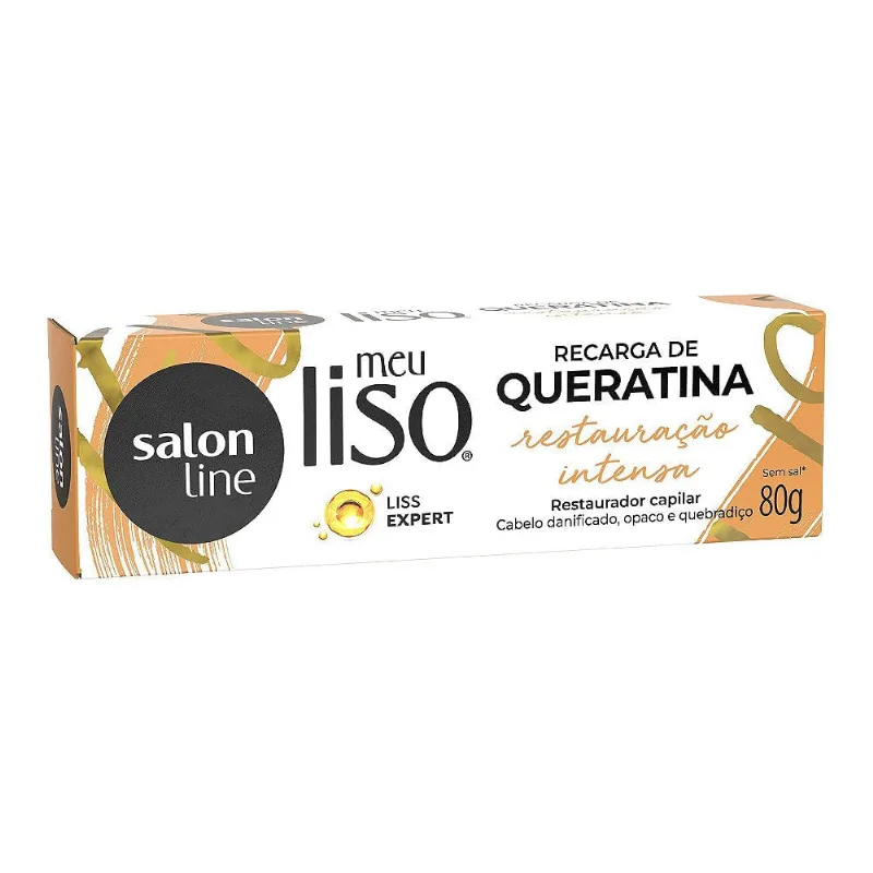 Recarga Queratina Salon Line Meu Liso Restauração 80g