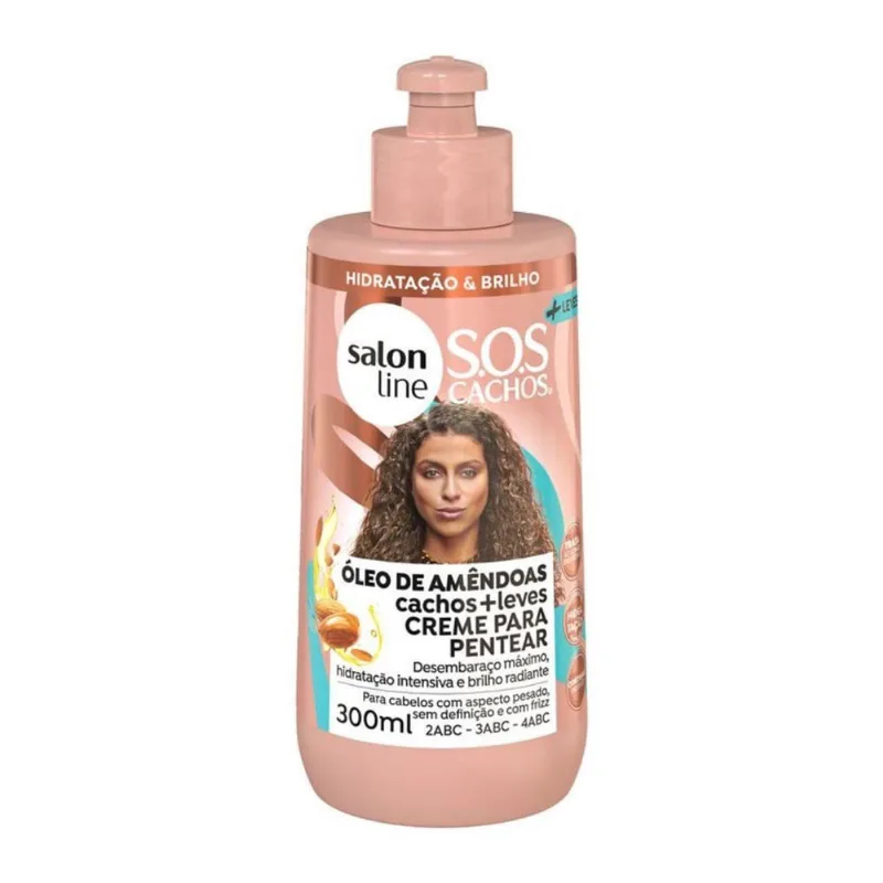Creme Pentear Salon Line s. O. S Cachos Óleo Amêndoas 300ml