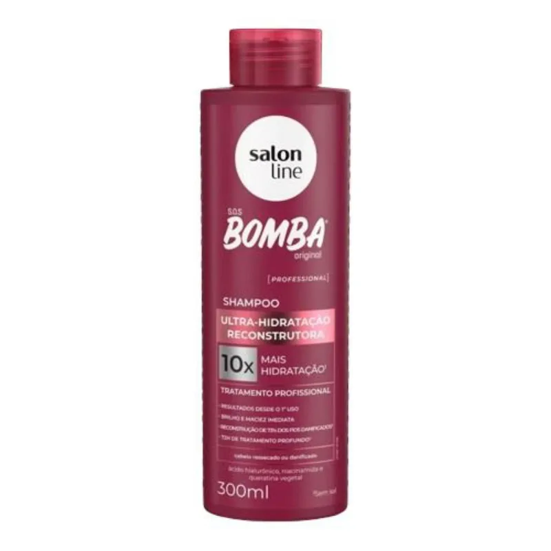 Shampoo Salon Line Sos Bomba 300ml Hidratante Reconstrutora - Salon Line