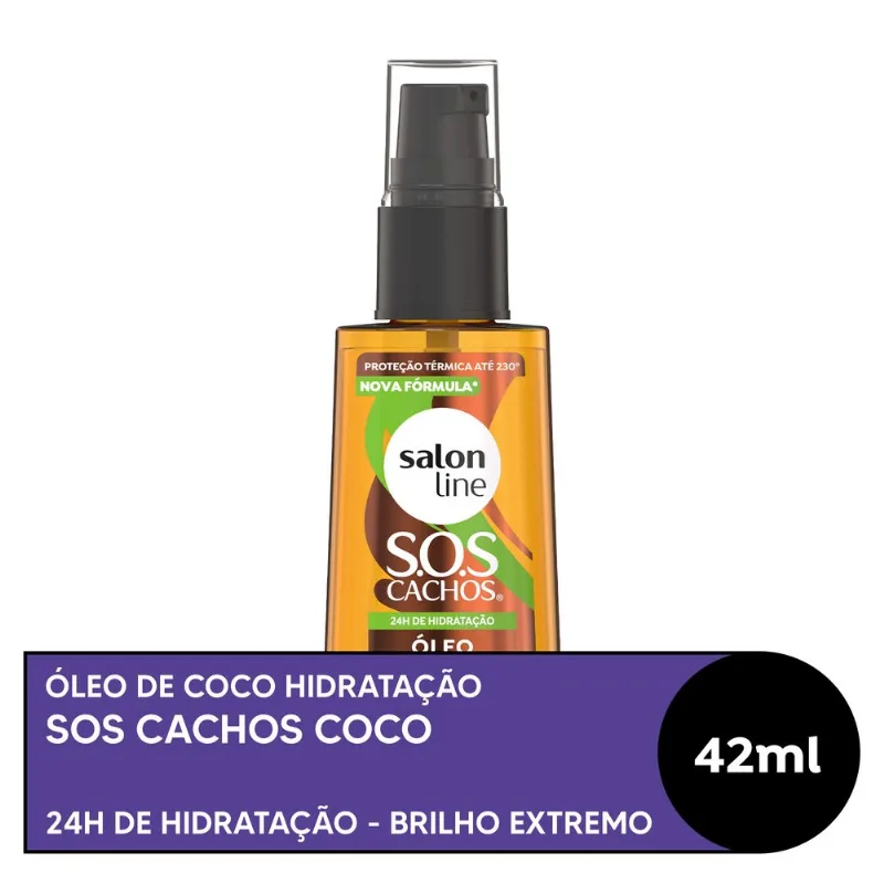 Óleo Salon Line SOS Cachos Óleo de Coco Hidratação Absoluta 42ml OLEO COND.S.LINE 42ML SOS COCO