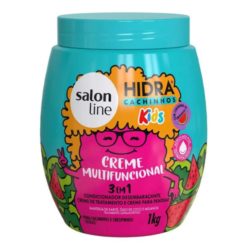 Creme Para Tratamento Infantil Salon Line 1Kg Kids Hidra 3 Em 1 Cachinhos - Salon Line