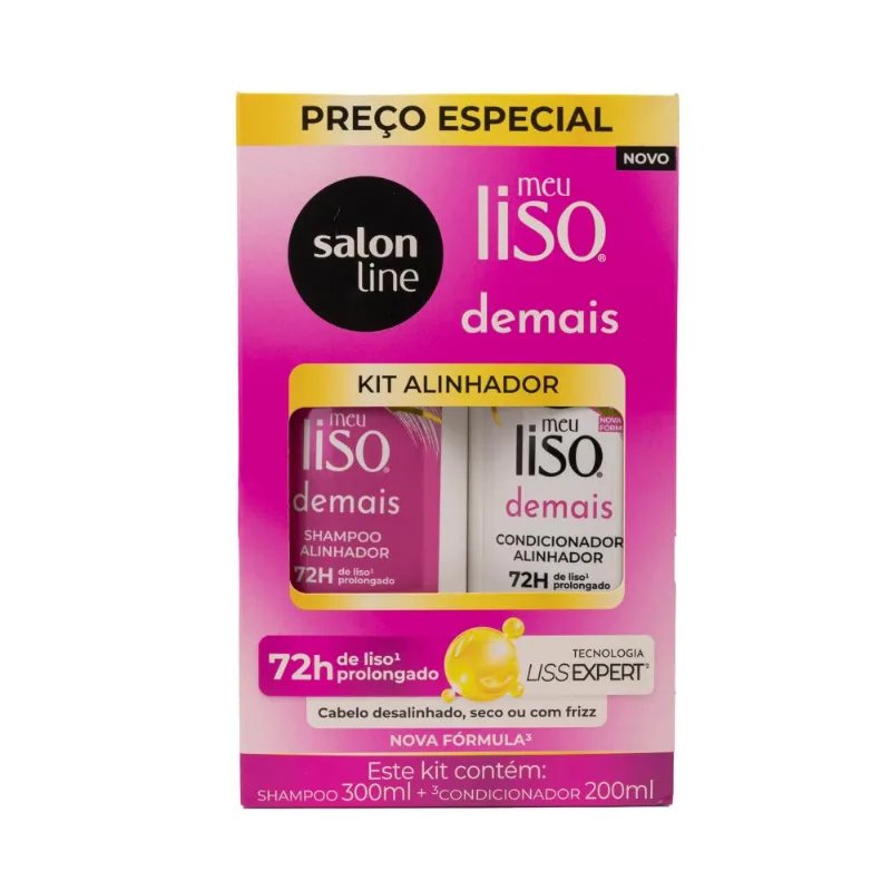 Kit Salon Line Meu Liso Alinhador Shampoo e Condicionador - Salon Line