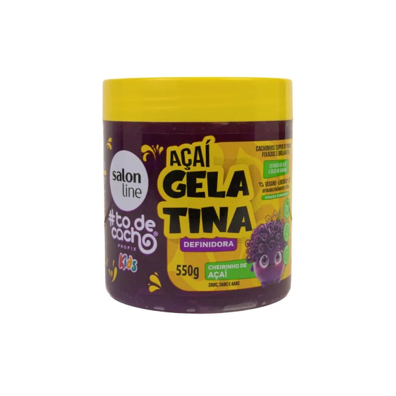 GELATINA S LINE KIDS ACAI #TODEC 550G - Salon Line - Gelatina Para Cabelo