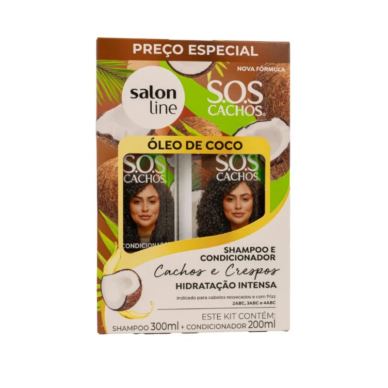 Kit Salon Line S.O.S Cachos Hidratação kids Shamp e Cond