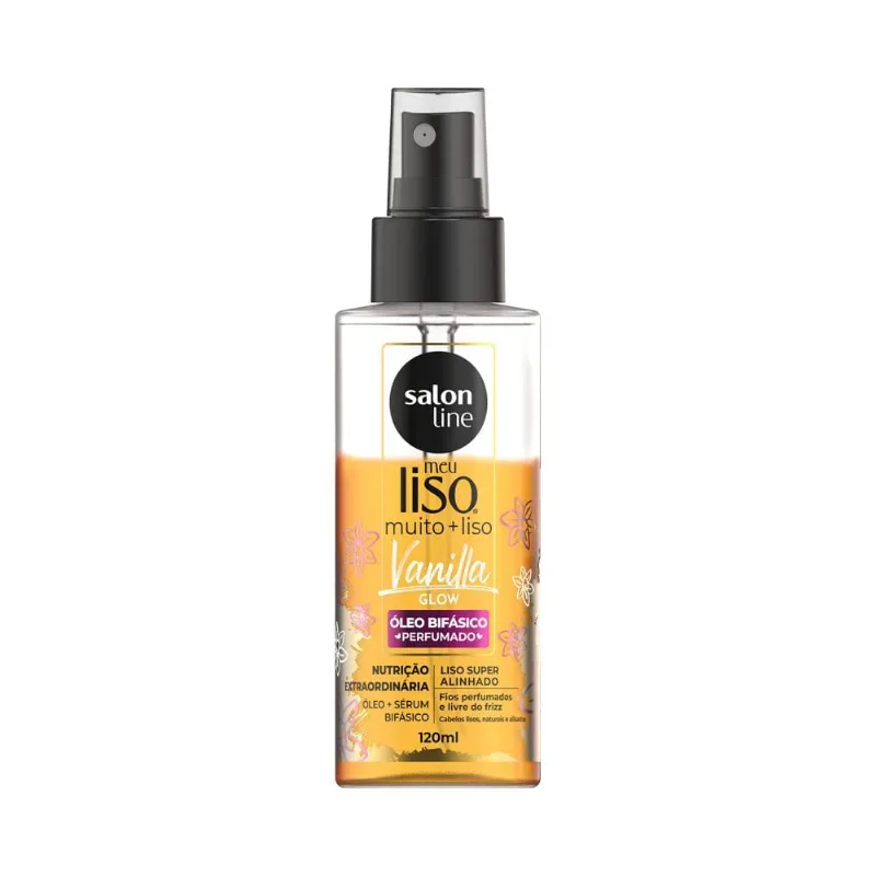 Óleo Bifásico Salon Line Meu Liso Muito + Liso Vanilla Glow 120ml Oleo Salon Line 120ml Muito+Liso Vanilla Glow - Salon Line