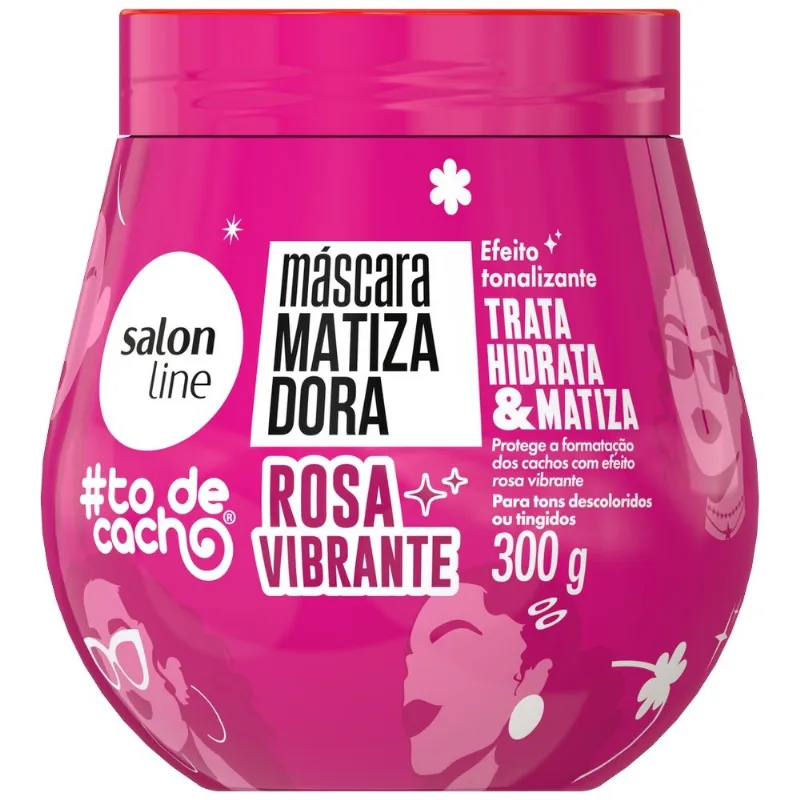 Máscara Matizadora Condicionante Salon Line #Todecacho Rosa Vibrante 300g