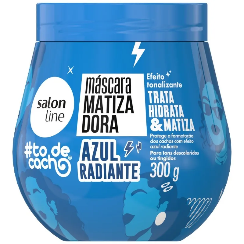 Máscara Matizadora Condicionante Salon Line #Todecacho Azul Radiante 300g