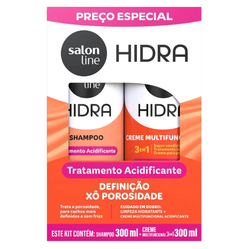 Shampoo+Creme Multifuncional Tratamento Acidificante Salon Line 300ml Xô Porosidade