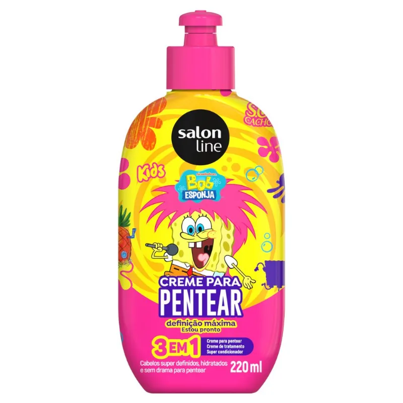 Creme Pentear Salon Line Kids 220ml Bob Esponja