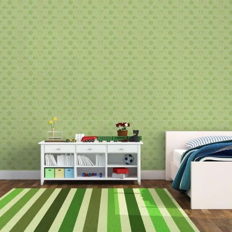 Papel De Parede Kids Futebol E Chuteira - Casah - Casa E Construção