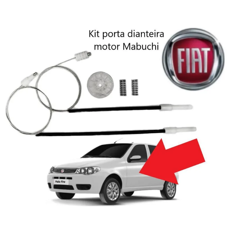 Kit Reparo Máquina Vidro Palio 4p Motor Mabuchi Dianteiro