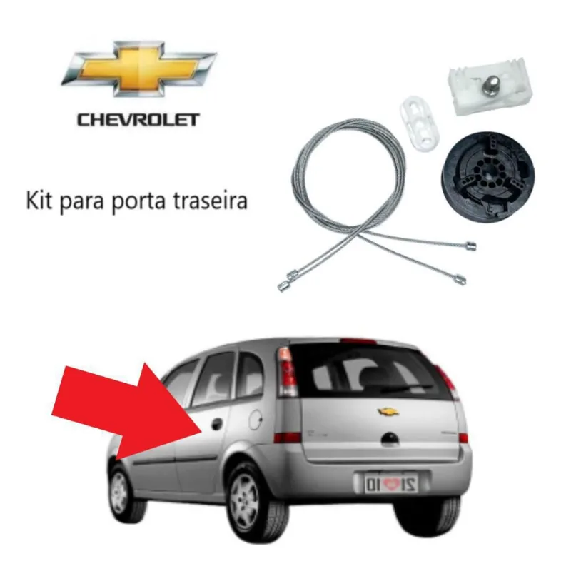 Kit Reparo Máquina Vidro Elétrico Meriva Traseiro Esquerdo