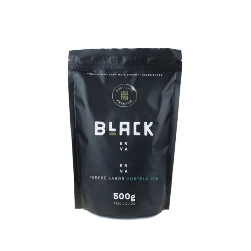 Erva Mate Terere Black Erva Qualidade Hortelã 500G Sabores