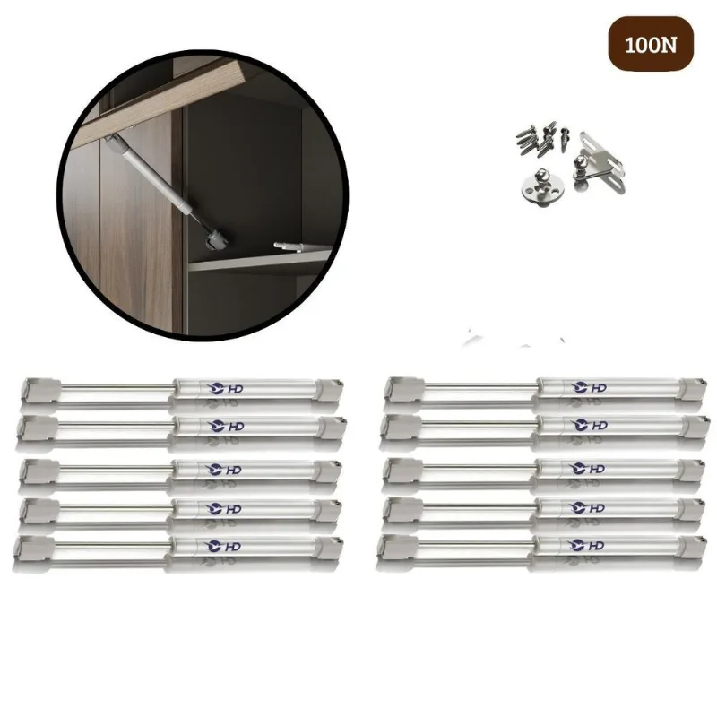 Kit 10 Pistão À Gás Com Amortecedor Armário Cozinha 100n