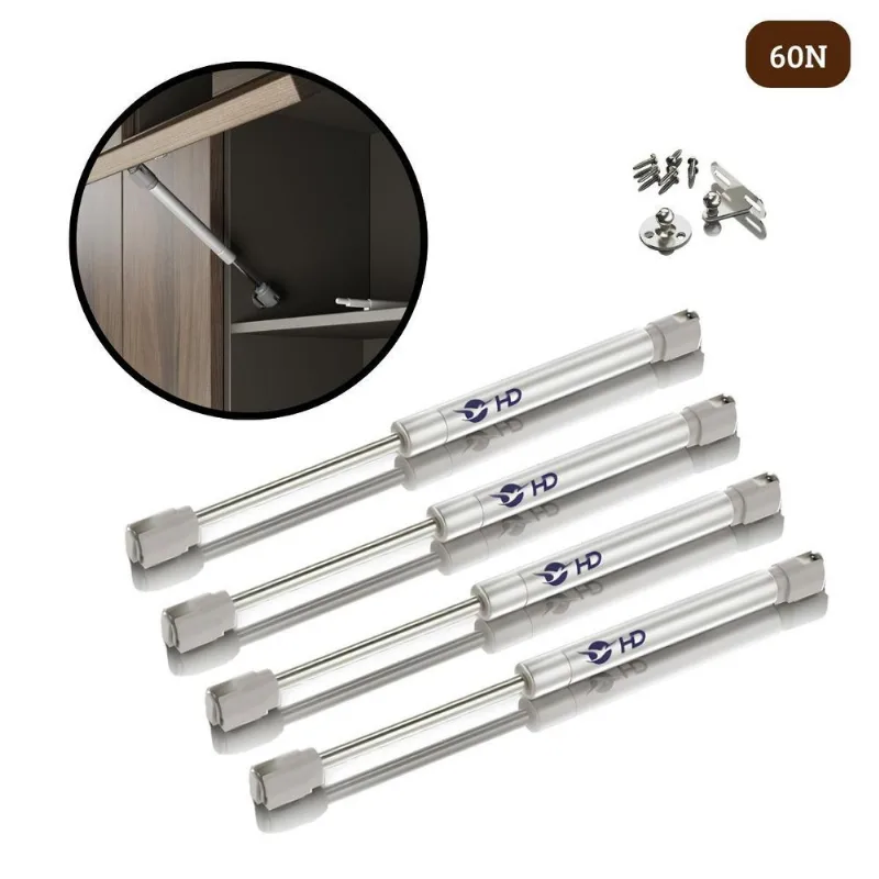 Kit 4 Pistão À Gás Com Amortecedor Para Armário Cozinha 60n