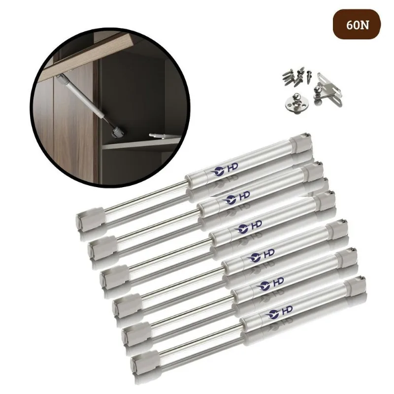 Kit 6 Pistão À Gás Com Amortecedor Para Armário Cozinha 60n