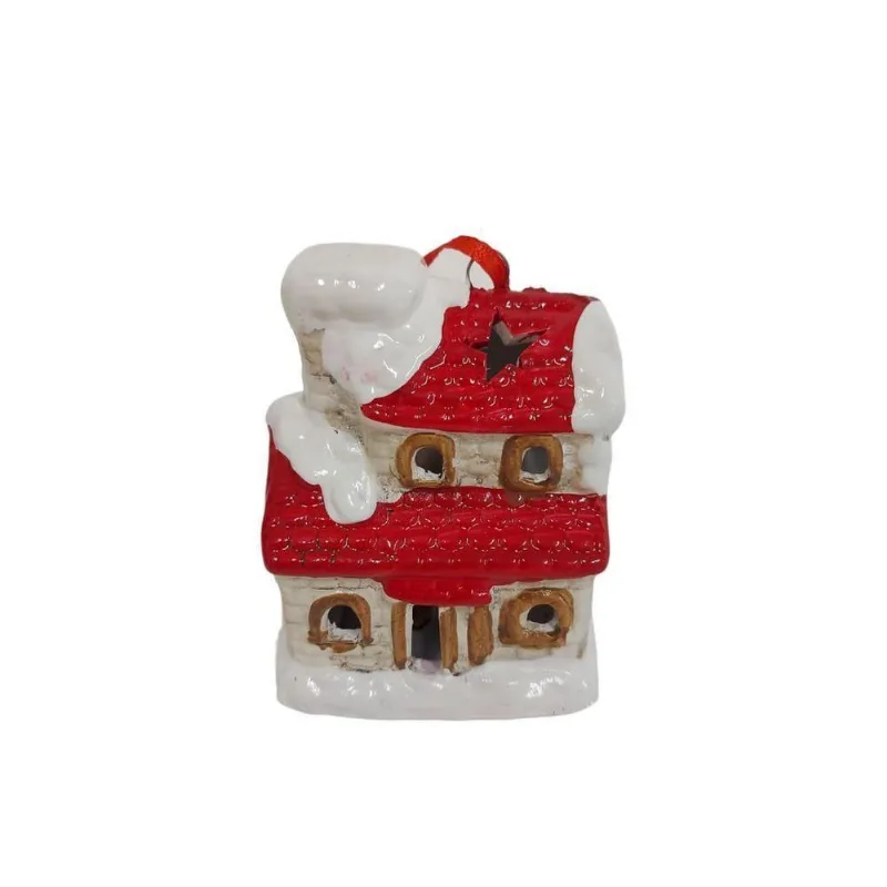 Enfeite De árvore De Natal Casinha Com Led Bege Yangzi
