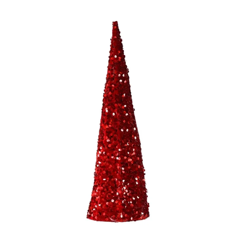 Árvore Aramada com Glitter Vermelho 40cm