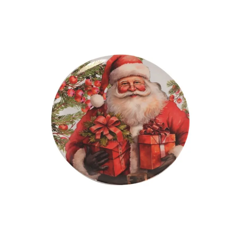 Prato Sobremesa Melamine Natal 20cm